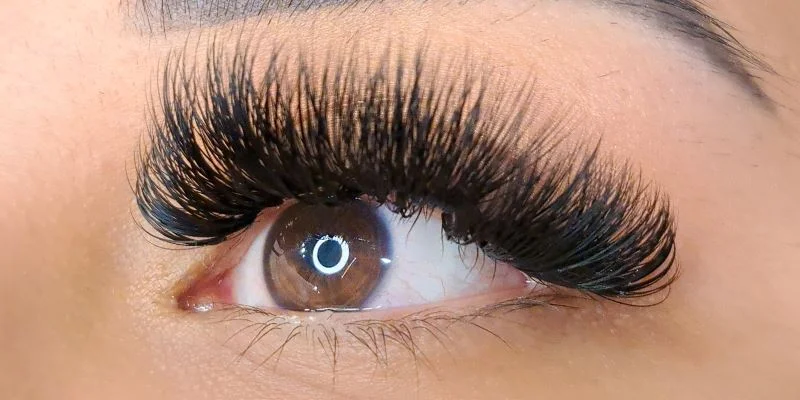 Mega volume lash extensions $125 - dramatic 2-5 lashes per natural lash by Hannah in Tustin CA
